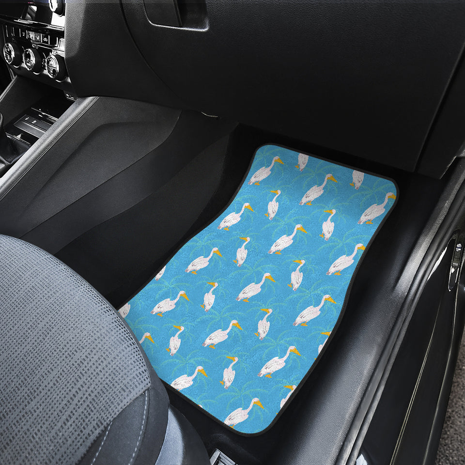 Pelican Pattern Print Design 02 Front and Back Car Mats