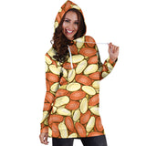 Peanut Pattern Background Women Hoodie Dress