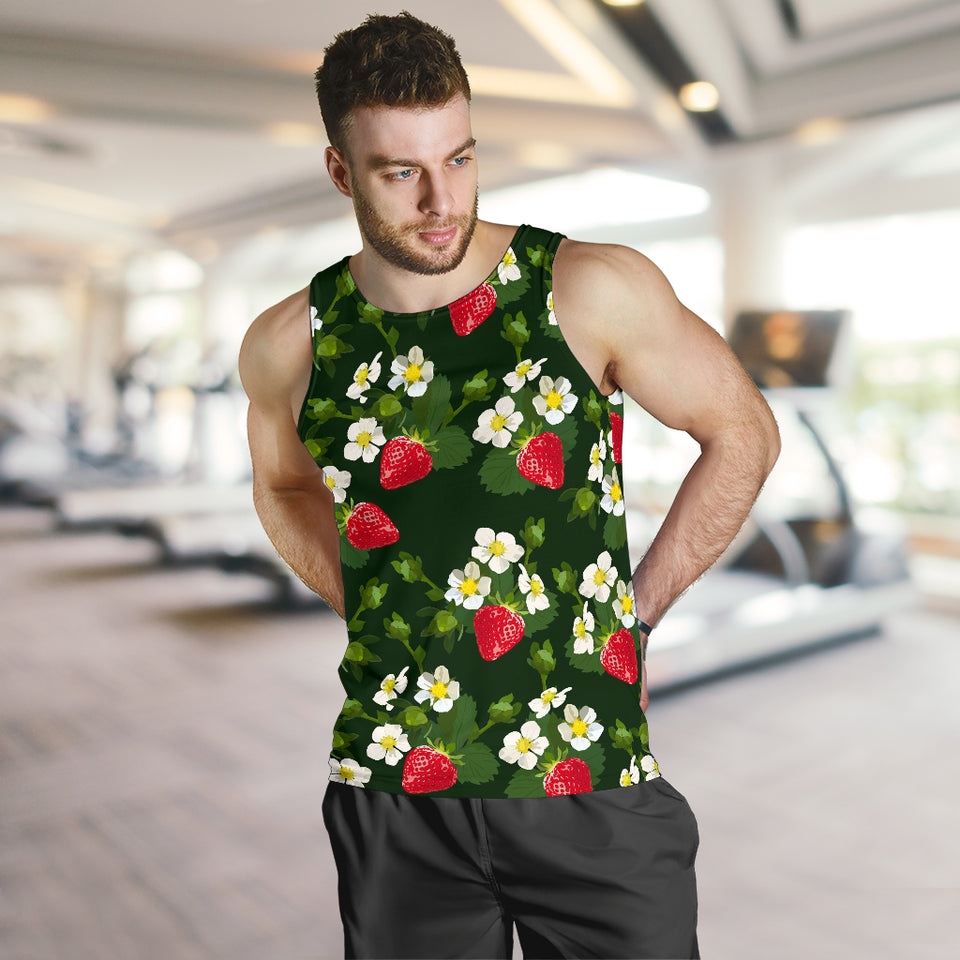 Strawberry Pattern Background Men Tank Top