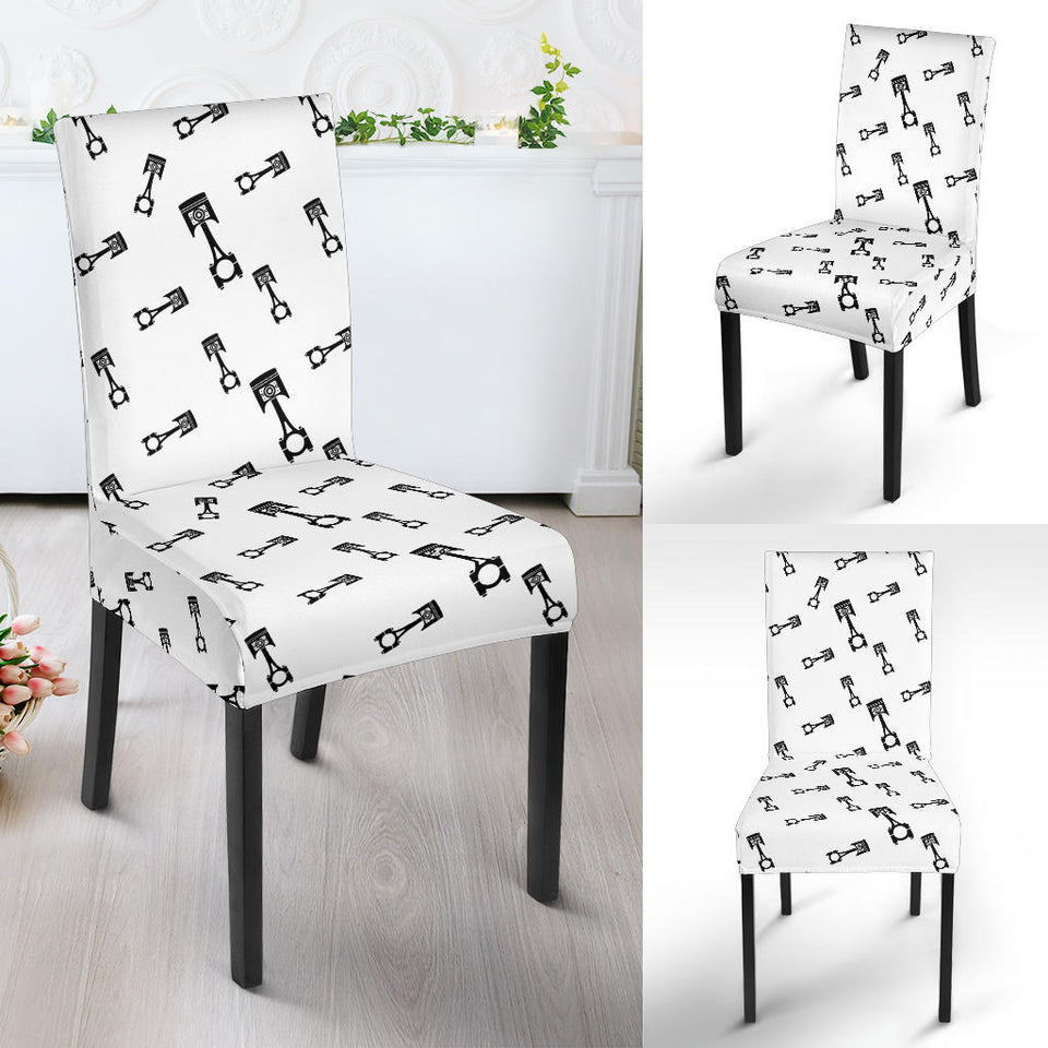 Engine Piston Random Pattern Print Design 04 Dining Chair Slipcover