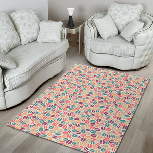 Colorful Coffee Bean Pattern Area Rug