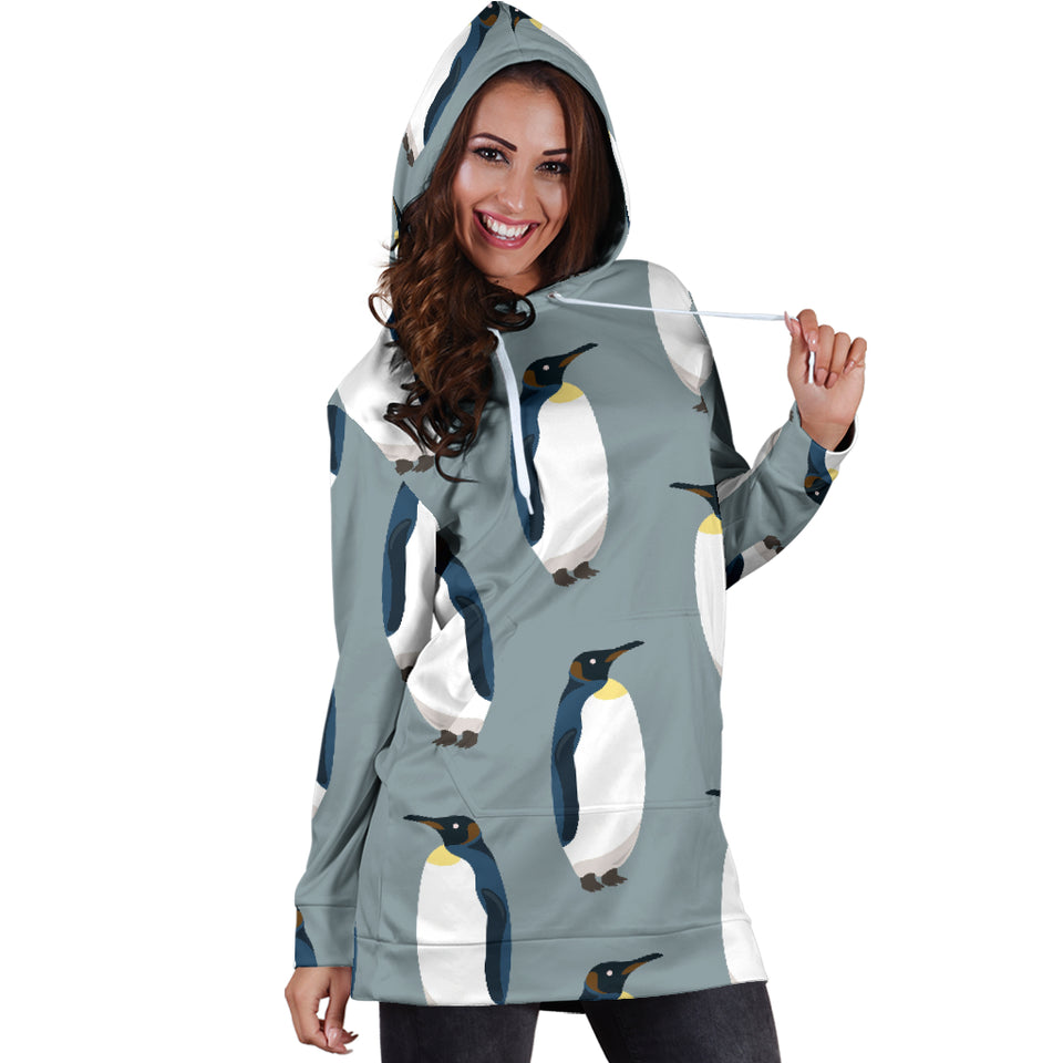 Penguin Pattern Theme Women Hoodie Dress