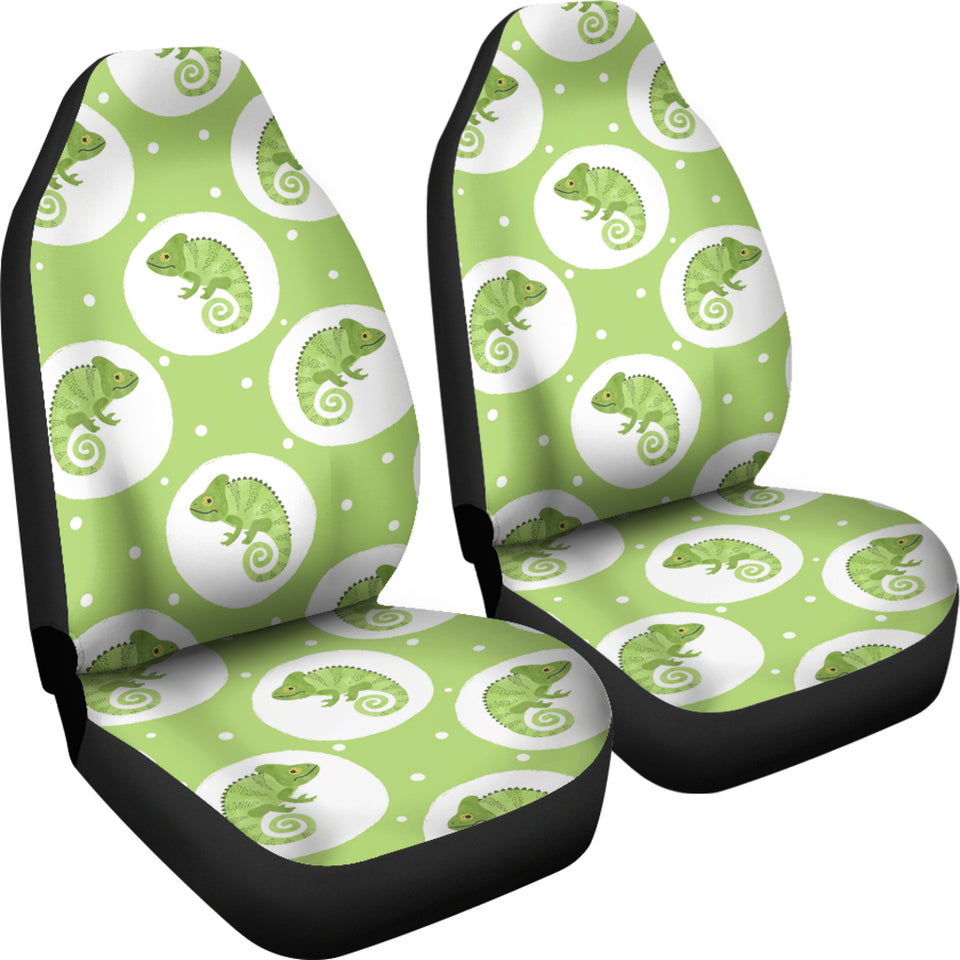 Chameleon Lizard Circle Pattern Universal Fit Car Seat Covers