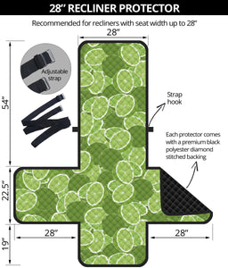 Lime Pattern Background Recliner Cover Protector