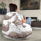 Sea Lion Pattern Background Bean Bag Cover