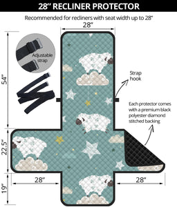 Sheep Sweet Dream Pattern Recliner Cover Protector