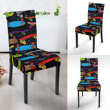 Skate Board Pattern Print Design 03 Dining Chair Slipcover