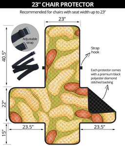 Peanut Pattern Theme Chair Cover Protector