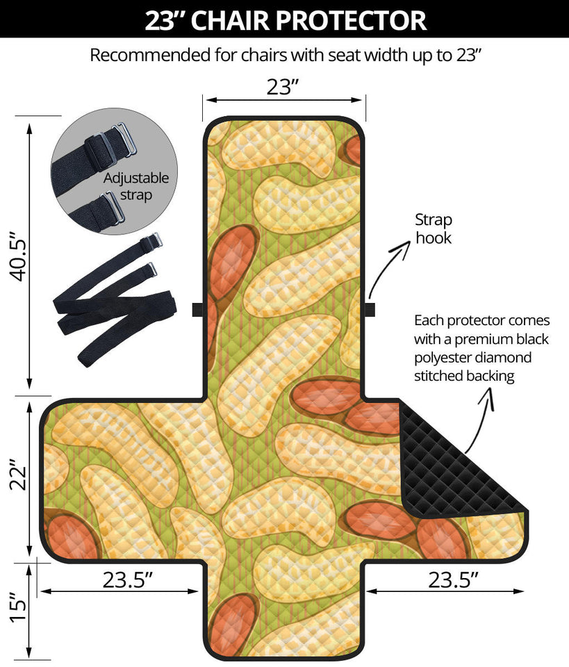 Peanut Pattern Theme Chair Cover Protector