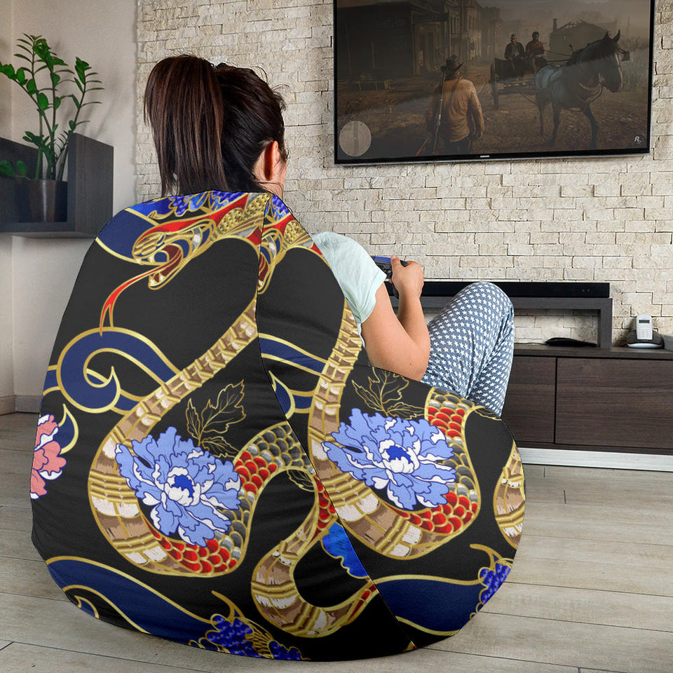 Snake Flower Pattern Bean Bag Cover