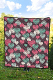 Decorative Heart Pattern Premium Quilt