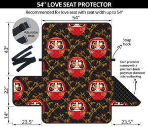 Daruma Bamboo Pattern Loveseat Couch Cover Protector