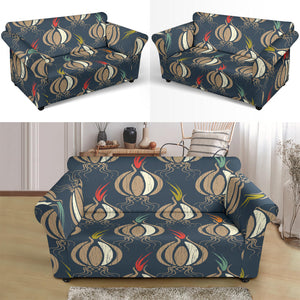 Garlic Pattern Loveseat Couch Slipcover