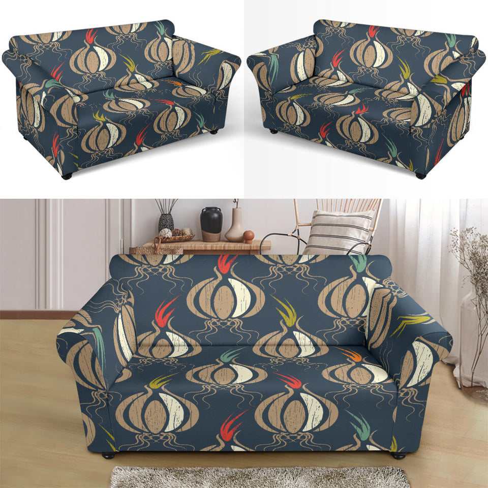 Garlic Pattern Loveseat Couch Slipcover