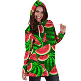 Watermelon Pattern Theme Women Hoodie Dress