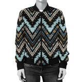 Zigzag Chevron African Afro Dashiki Adinkra Kente Women Bomber Jacket