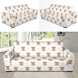 Yorkshire Terrier Pattern Print Design 03  Sofa Slipcover