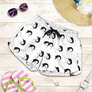 Swordfish Pattern Print Design 01 Women Shorts