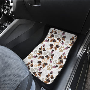 Jack Russel Pattern Print Design 05 Front and Back Car Mats