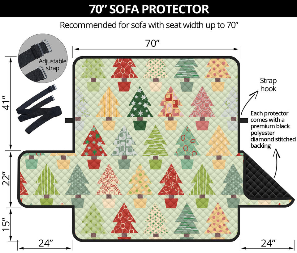 Christmas Tree Pattern Backgroind Sofa Cover Protector