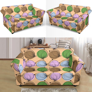 Onion Pattern Loveseat Couch Slipcover