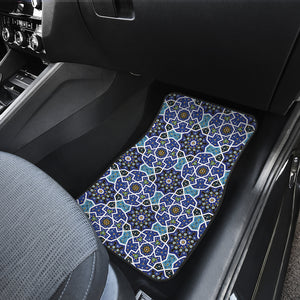 Blue Arabic Morocco Pattern Front Car Mats