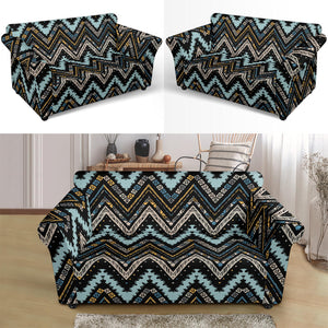 Zigzag Chevron African Afro Dashiki Adinkra Kente Loveseat Couch Slipcover