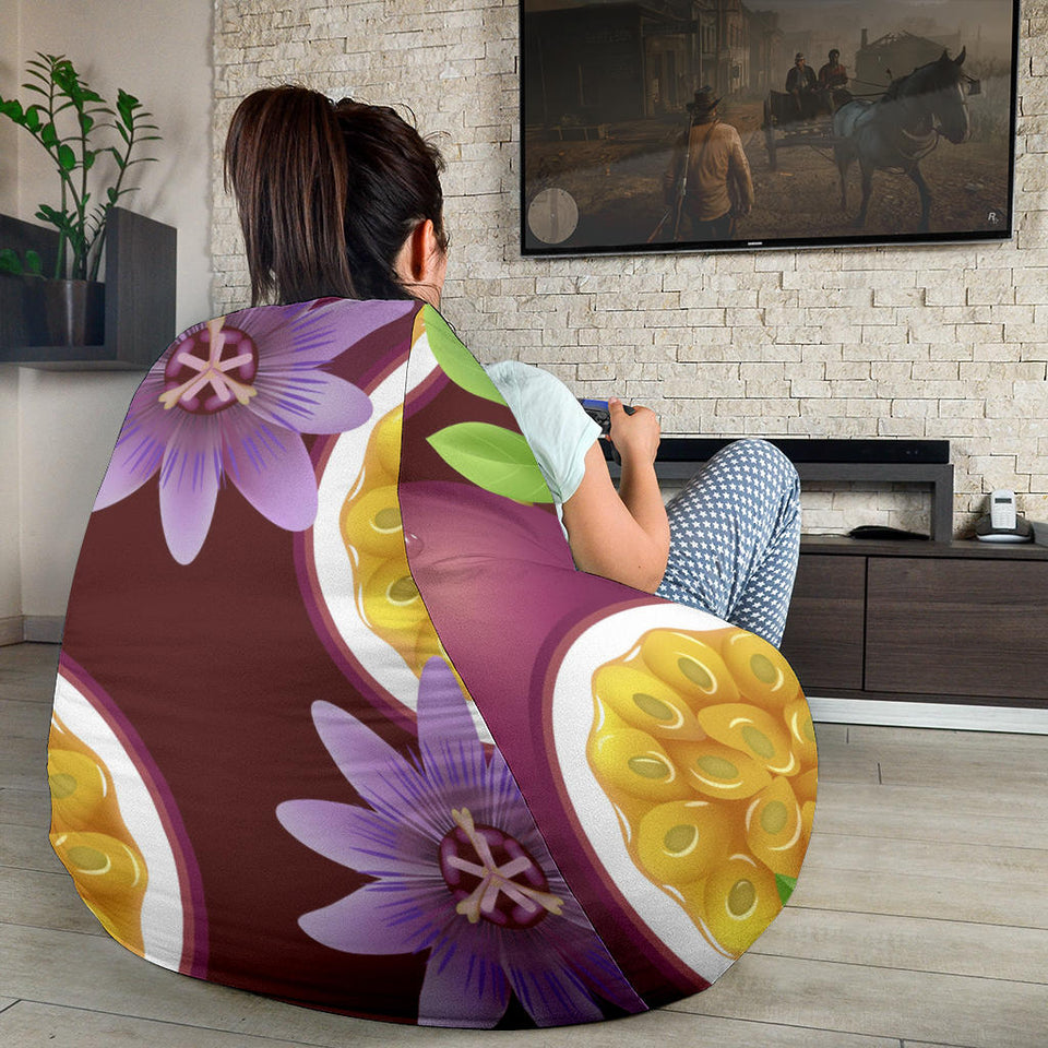 Passion Fruit Sliced Pattern Bean Bag Cover