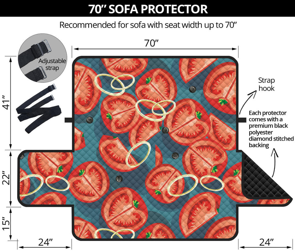 Tomato Pattern Background Sofa Cover Protector