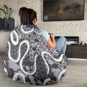 Snake Gray Pattern Bean Bag Cover