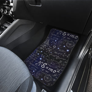 Math Pattern Print Design 02 Front and Back Car Mats