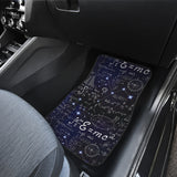 Math Pattern Print Design 02 Front and Back Car Mats