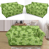 Lime Pattern Background Loveseat Couch Slipcover