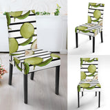 Guava Pattern Stripe background Dining Chair Slipcover