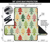 Christmas Tree Pattern Backgroind Loveseat Couch Cover Protector