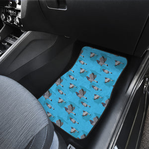 Pigeon Pattern Print Design 05 Front and Back Car Mats