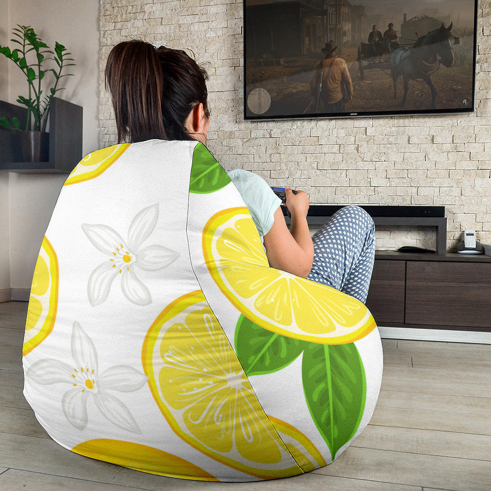 Lemon Flower Pattern Bean Bag Cover