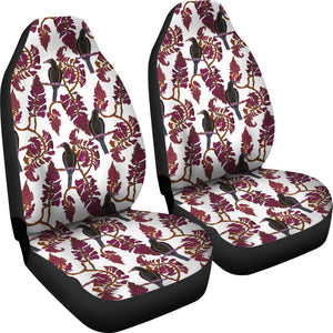 Crow Tree Leaves Pattern Universal Fit Car Seat Covers