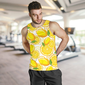 Lemon Pattern Background Men Tank Top