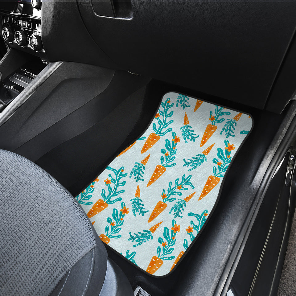 Carrot Pattern Print Design 03 Front Car Mats