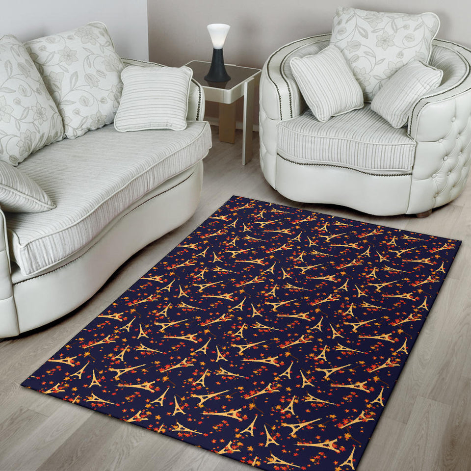 Eiffel Tower Pattern Print Design 02 Area Rug