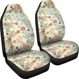 Dragonfly Flower Pattern Universal Fit Car Seat Covers