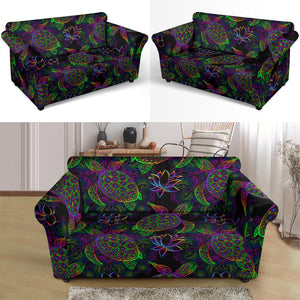 Sea Turtle Pattern Loveseat Couch Slipcover