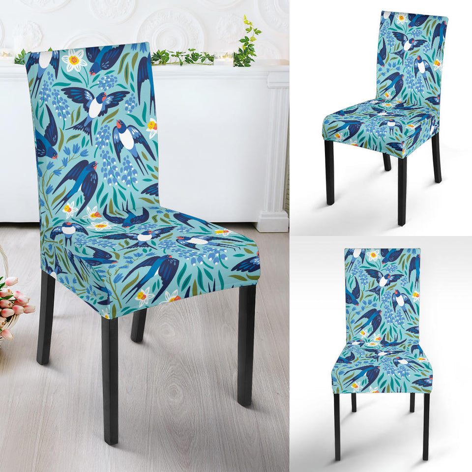Swallow Pattern Print Design 05 Dining Chair Slipcover