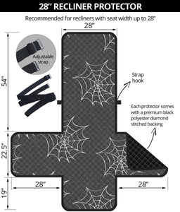 Cobweb Spider Web Pattern Recliner Cover Protector