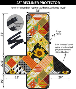 Sunflower Pattern Recliner Cover Protector