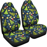 Christmas Tree Snowflake Pattern Universal Fit Car Seat Covers