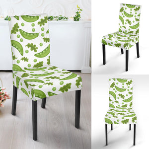 Green Peas Pattern Print Design 02 Dining Chair Slipcover