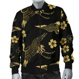 Gold Japanese Theme Pattern Men Bomber Jacket