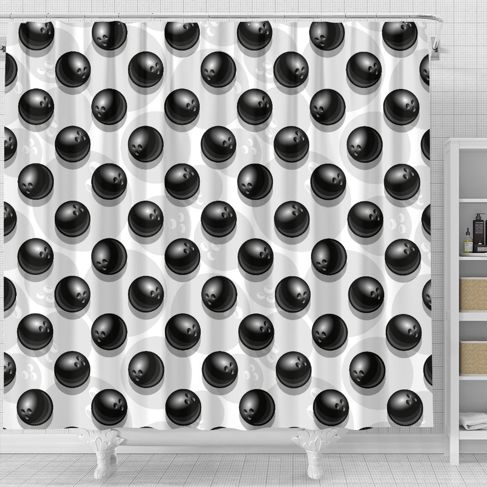 Bowling Ball Pattern Shower Curtain Fulfilled In US